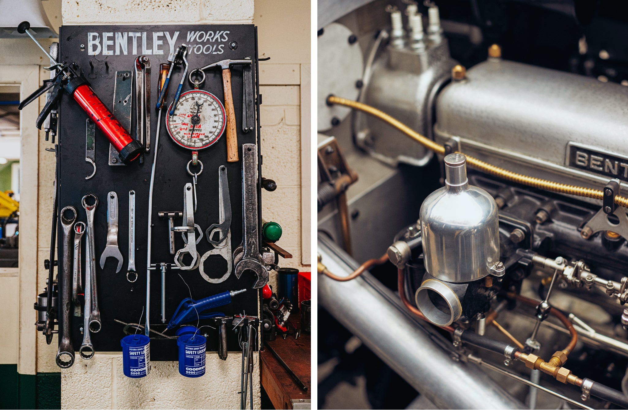 <strong>LA GRAN REPARACI&Oacute;N</strong><br/><span>En el impecable taller de Vintage Bentley, en el que los mec&aacute;nicos solo utilizan herramientas originales o r&eacute;plicas hechas por la propia empresa. &iquest;Le ha resultado complicado encontrar todo lo que necesitaba? &laquo;Bueno, solo me ha llevado unos 28 a&ntilde;os&raquo;, dice el fundador, William Medcalf</span>