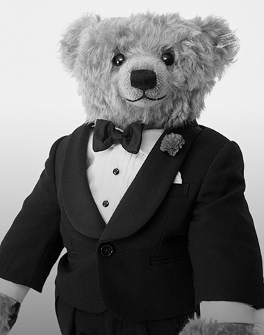 Photograph of Polo Bear in tartan suit