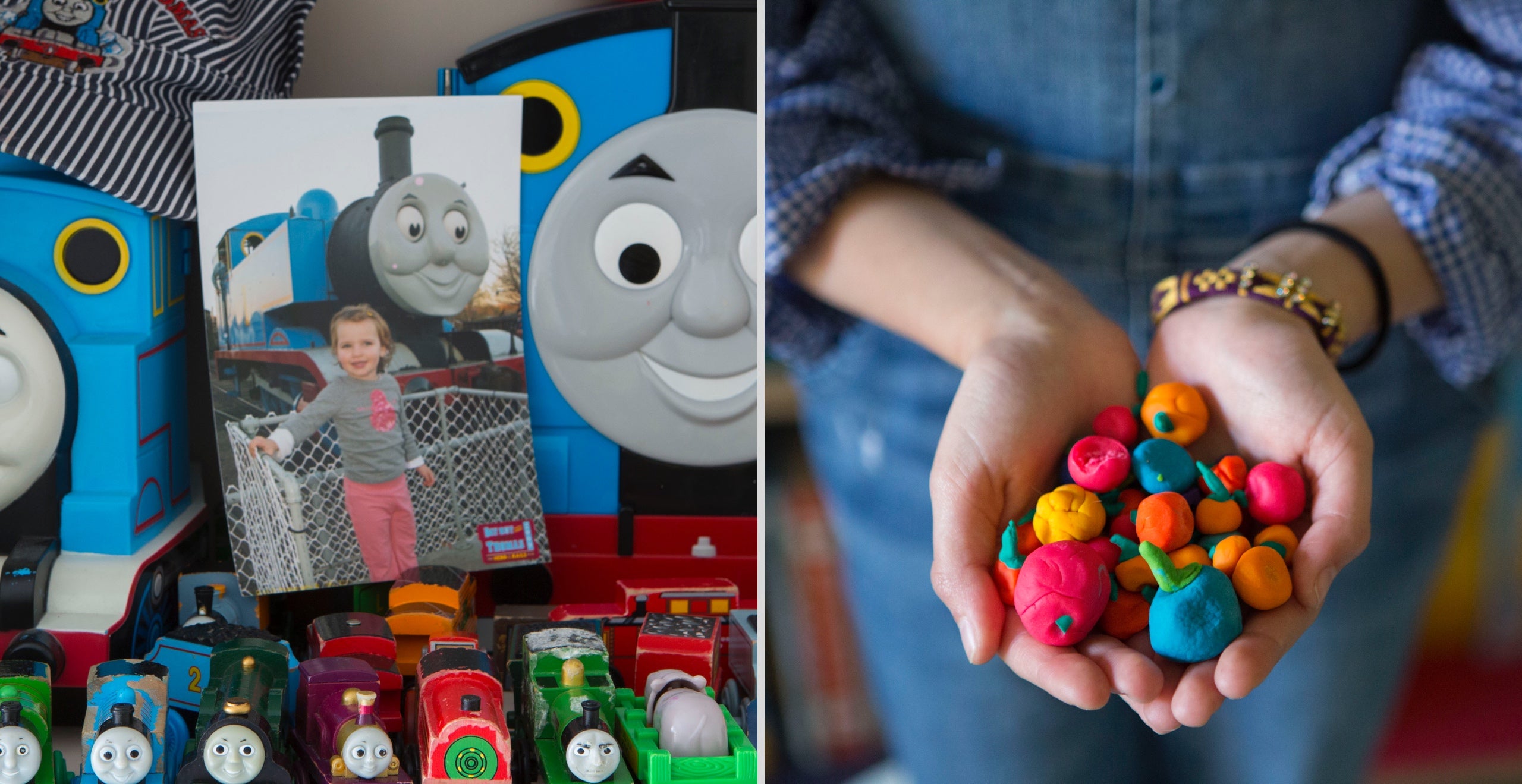 Los trenes de juguete de Mary ha ido recogiendo desde que ten&iacute;a 2 a&ntilde;os y varias calabazas en miniatura