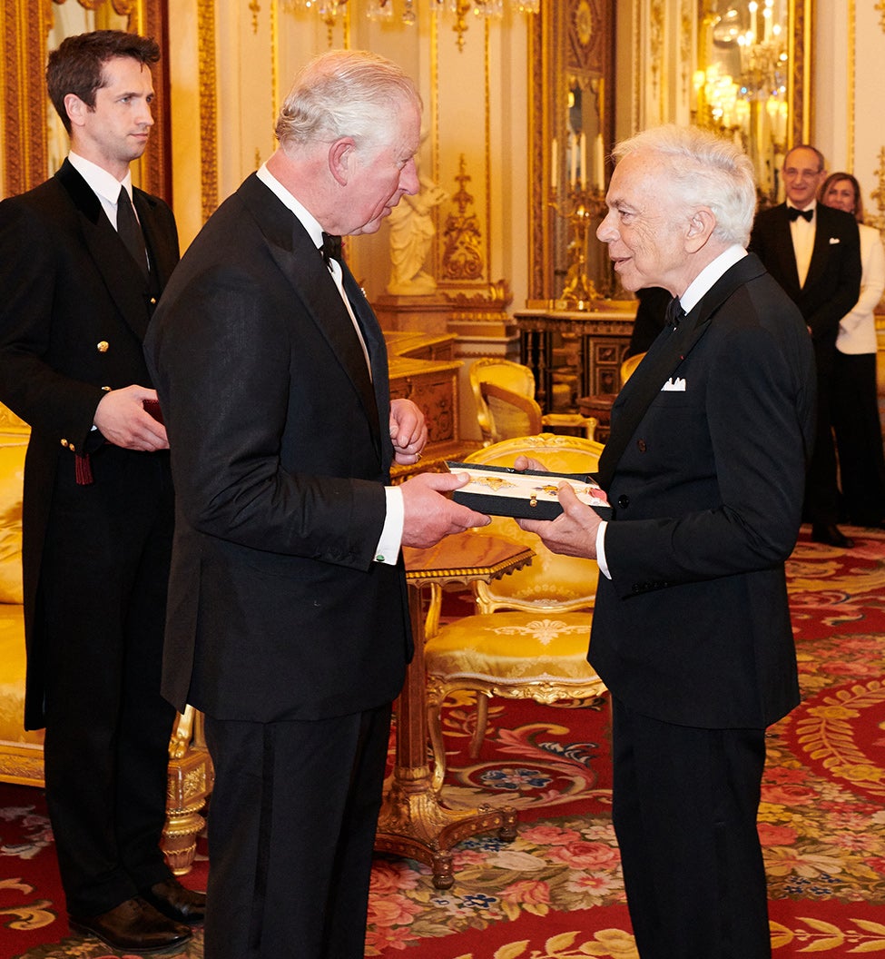 Ralph Lauren con su alteza real el pr&iacute;ncipe de Gales el 19 de junio de 2019