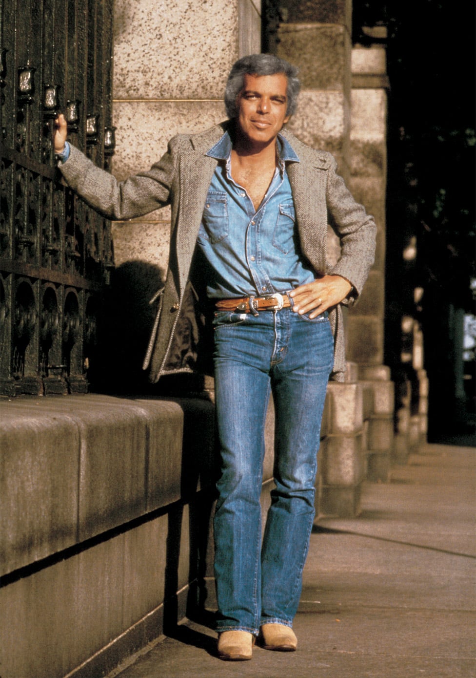 Ralph Lauren en Nueva York en 1978, en una foto de la campa&ntilde;a de lanzamiento de la fragancia original de Polo para hombre