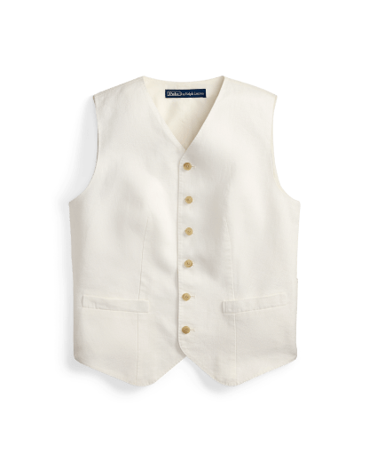 Buttoned Linen Waistcoat