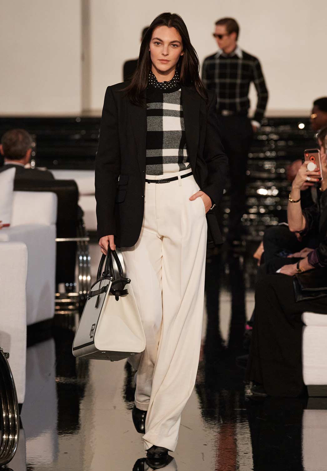 Model wearing look from the Fall/Winter Ralph Lauren Collection show.