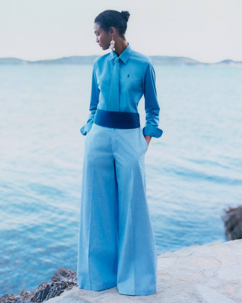 Pantalón de algodón de pernera ancha