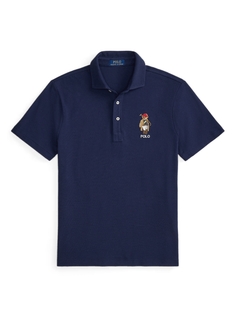 Polo de piqué con Polo Bear Custom Slim