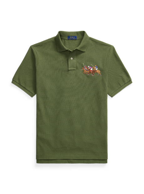 Polo de piqué con triple caballo