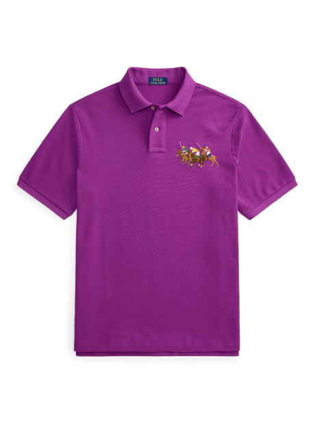 Polo de piqué con triple caballo