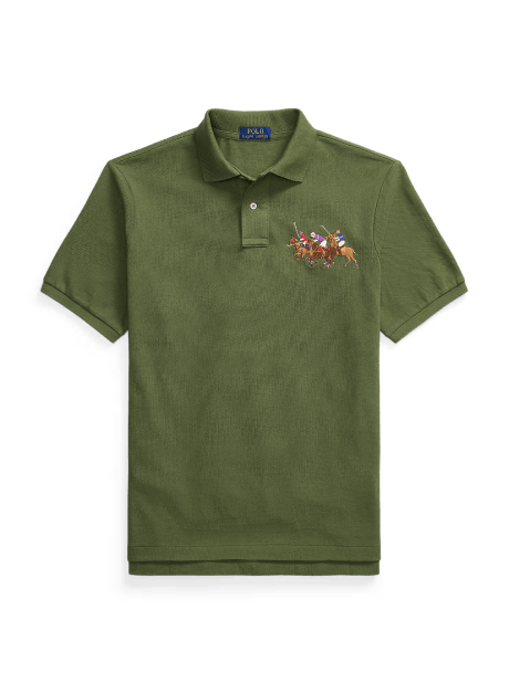 Polo de piqué con triple caballo