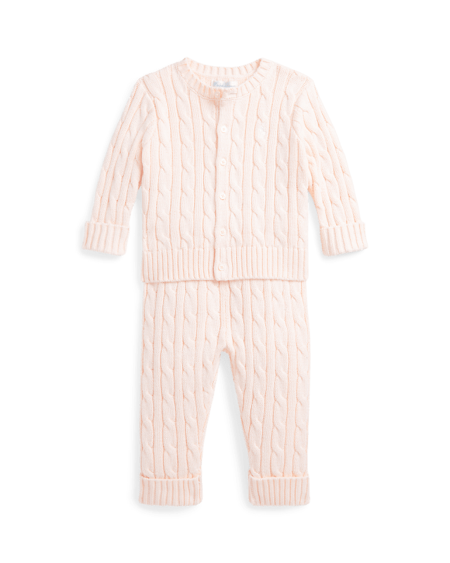 Cárdigan de algodón y pantalón