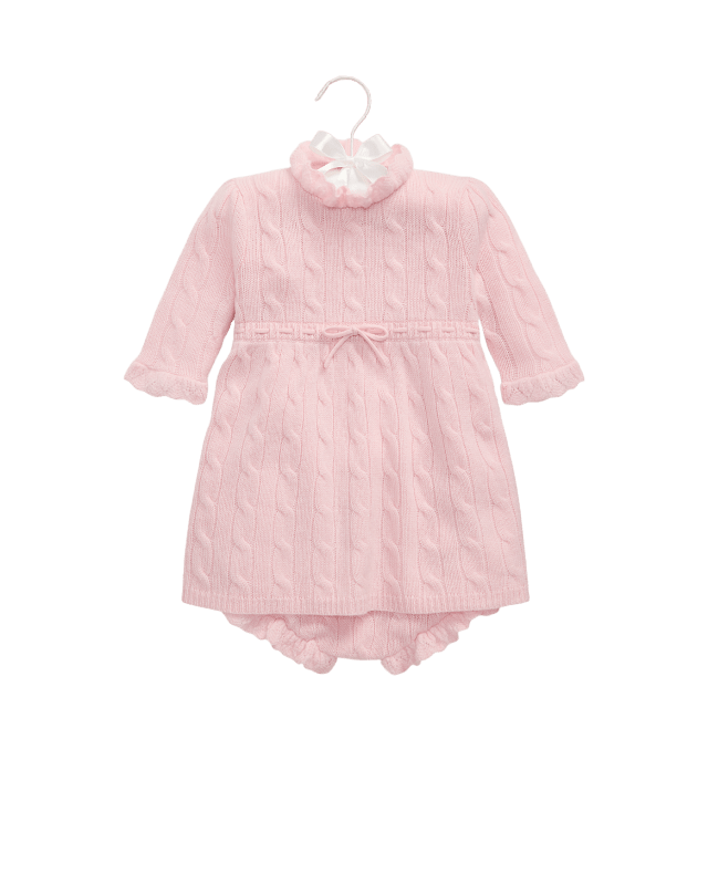 Vestido de punto de cachemira con pololo