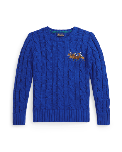 Jersey de algodón con caballo triple