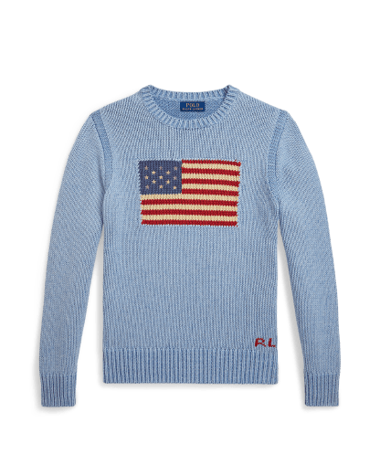 El icónico jersey con bandera jaspeado