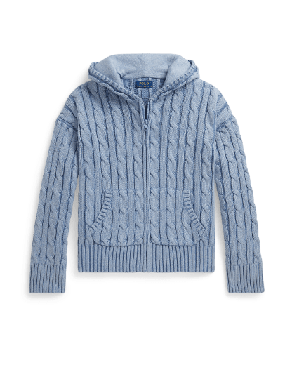 Sudadera de algodón en punto de ochos