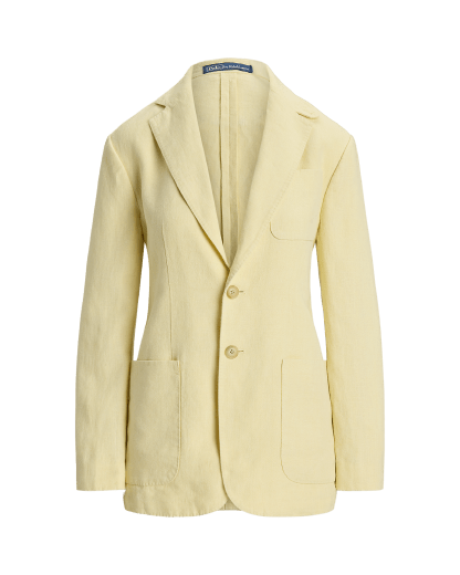 Blazer de lino con botonadura sencilla