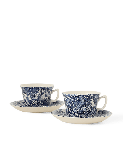 Juego de tazas de té y plato Faded Peony