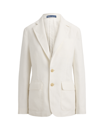 Blazer de lino con botonadura sencilla