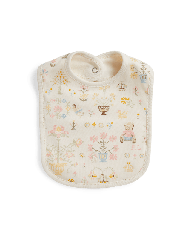Babero de algodón con Polo Bear