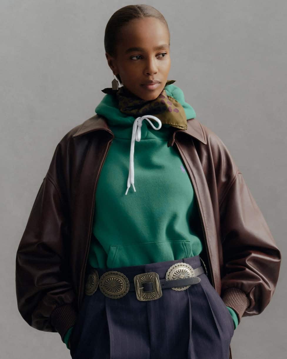 Chaqueta de piel con cremallera