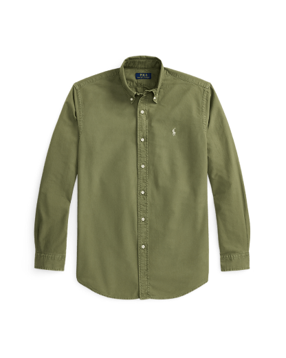 Camisa oxford teñida en prenda