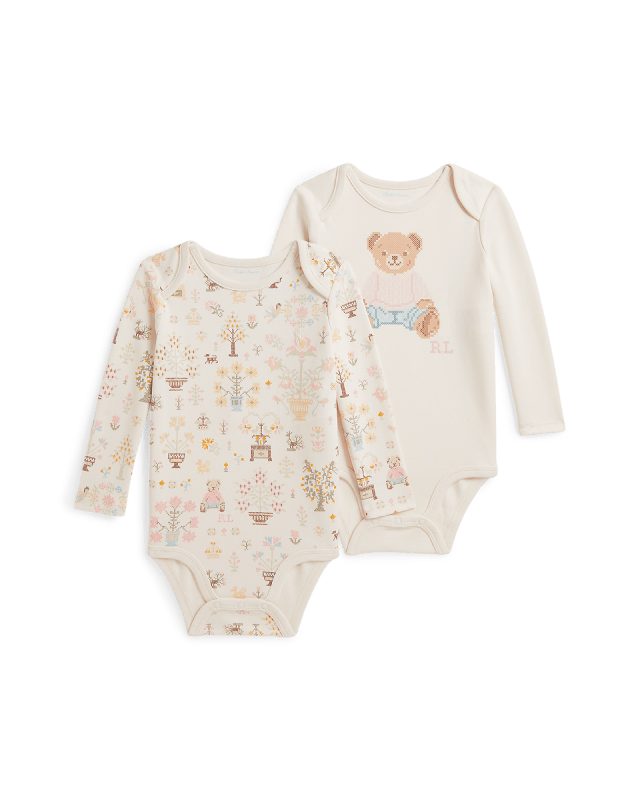 2 bodis de algodón con Polo Bear