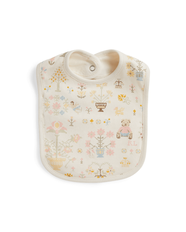 Babero de algodón con Polo Bear