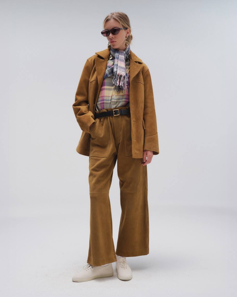Chaqueta Western de ante