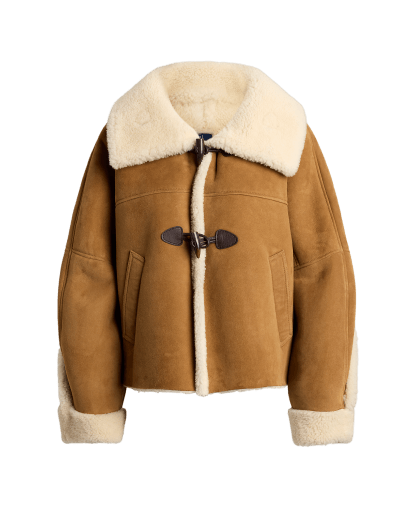 Chaqueta de borreguillo con cierres