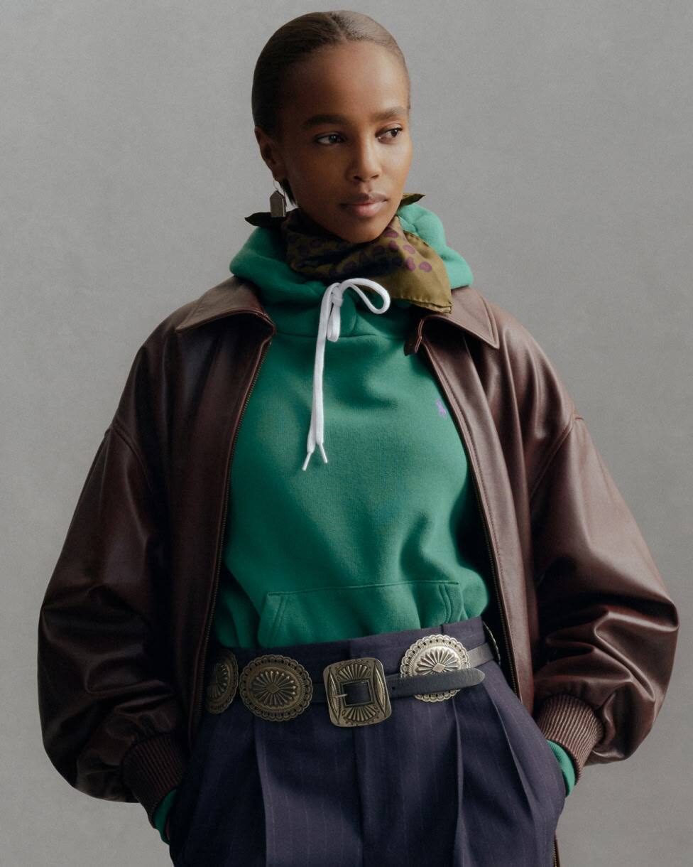 Chaqueta de piel con cremallera